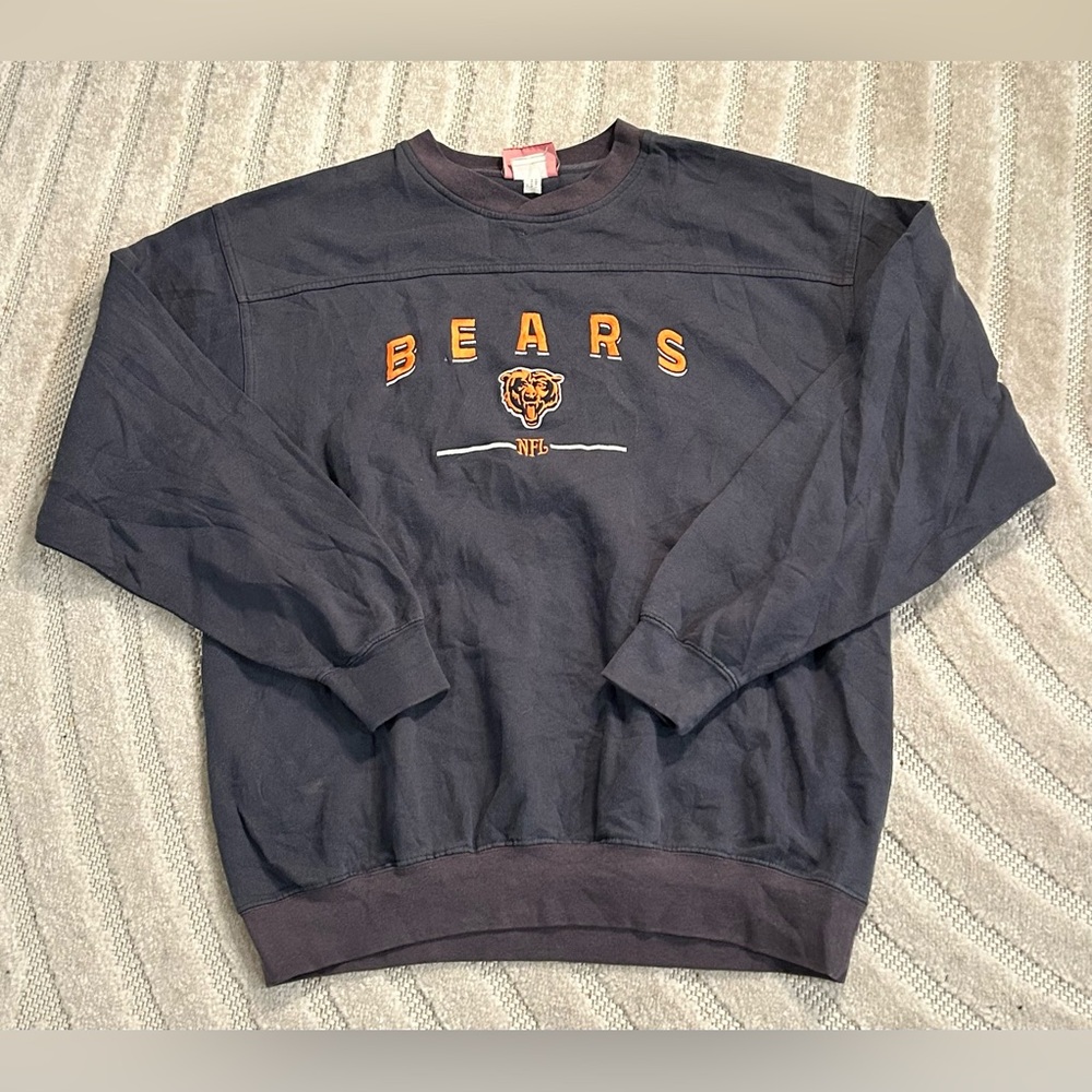 Vintage NFL Chicago Bears Football Crewneck Pullover Sweatshirt - L